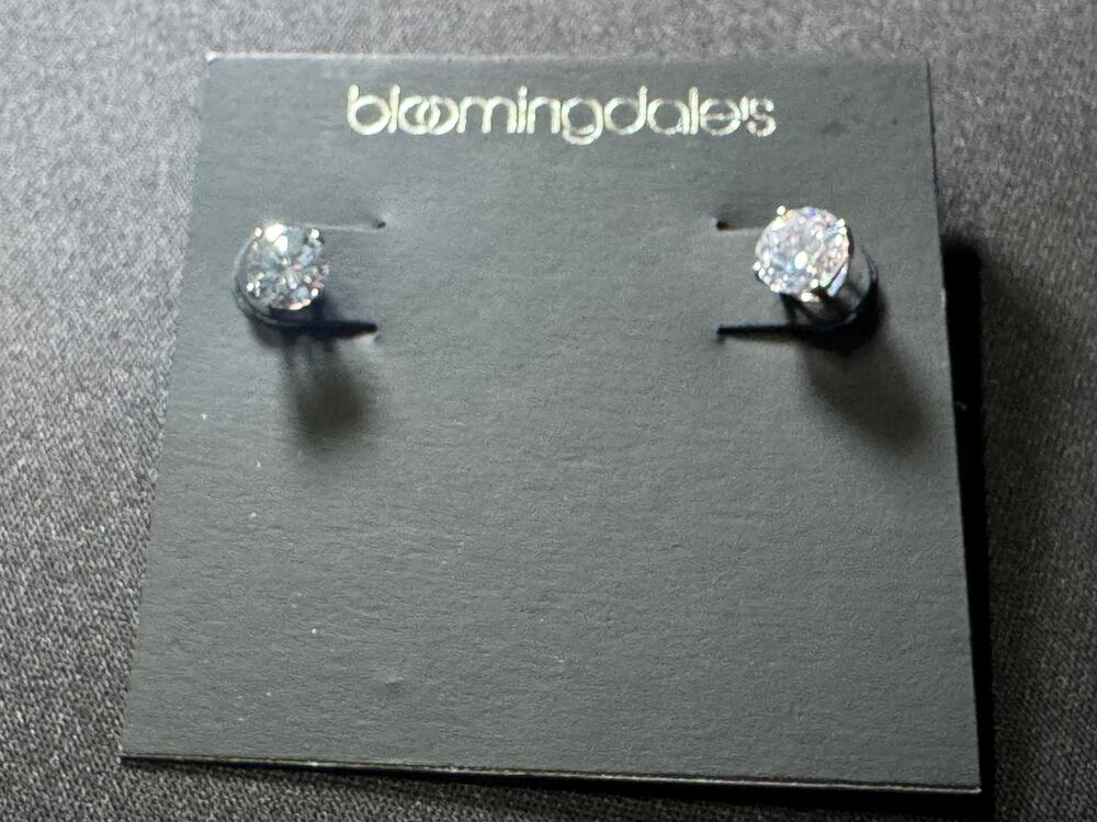 Bloomingdales CZ Post Earrings New Old Stock